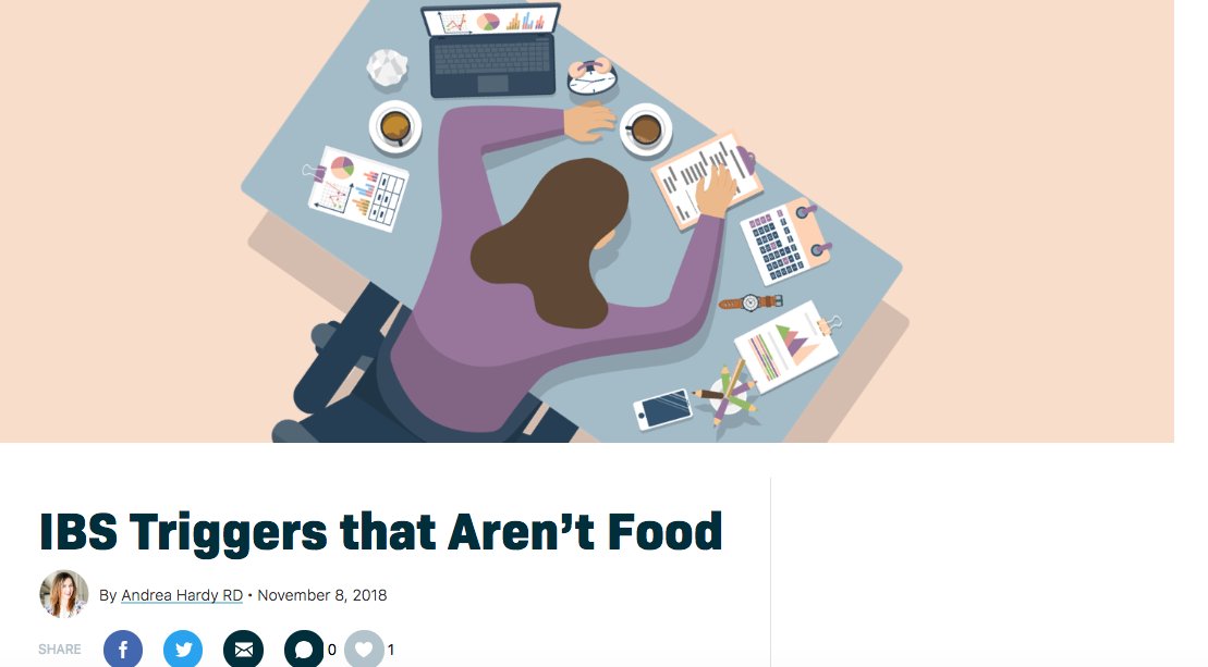 AndreaHardyRD's tweet photo. "While changing your diet and identifying food triggers is very important for improving symptoms, there are many non-food related strategies that should also be considered for well-rounded lifestyle management of IBS." https://t.co/ylP7HRq52g https://t.co/m5eDzODihN