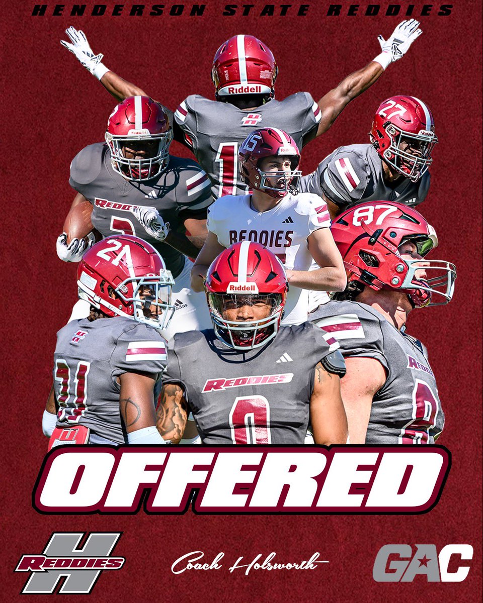 #AGTG After a great conversation with @CoachCSchu I am blessed to receive an offer from Henderson State. <a href="/LHHS_FOOTBALL/">LHHS Football</a>
<a href="/13campbell/">Cory Campbell</a> <a href="/CoachStewLH/">Tre Stewart</a>
<a href="/CoachGainesRec/">CG Recruiting</a> #RecruitLH
