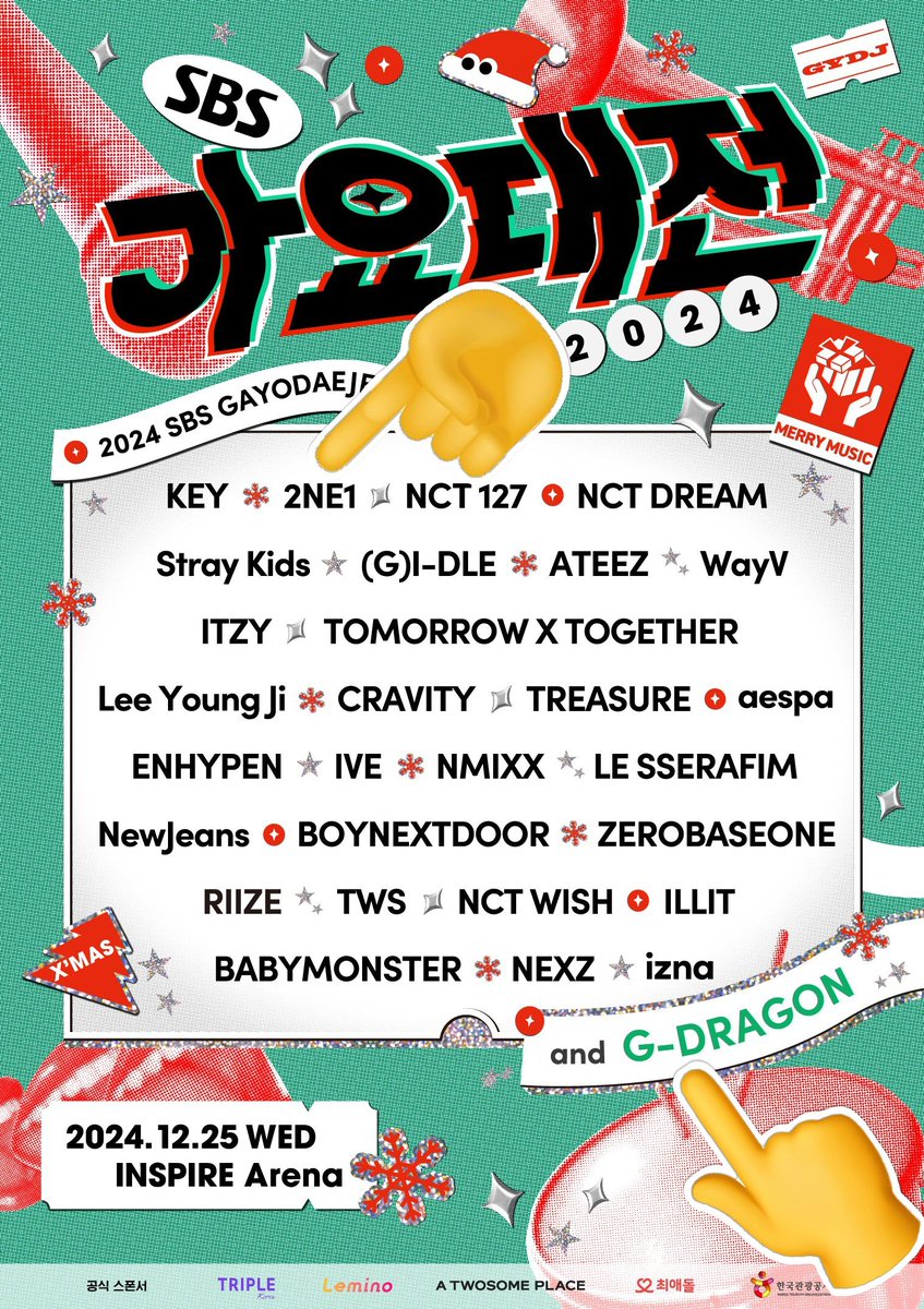 H_IROKO's tweet photo. RP
歌謡大典にG-DRAGONの出演が決定🤩🙌✨🎉🎊
ついに2NE1とジヨンが同じ音楽祭に( ꈨຶoꈨຶ)！！！！！！！！！！
#頼む隣に座ってくれ
#頼む共演してくれ
#頼むよんべとテソンも来ておくれ https://t.co/1uVcqinOXA
