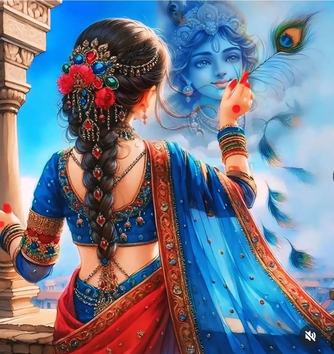 राधा ढूढ रहीं ,किसी ने मेरा श्याम देखा। राधा तेरा श्याम मैंने ,गोकुला में देखा,बंसी बजाते हुए ,ओ राधा तेरा श्याम देखा। 💗💖💅✍️🙏