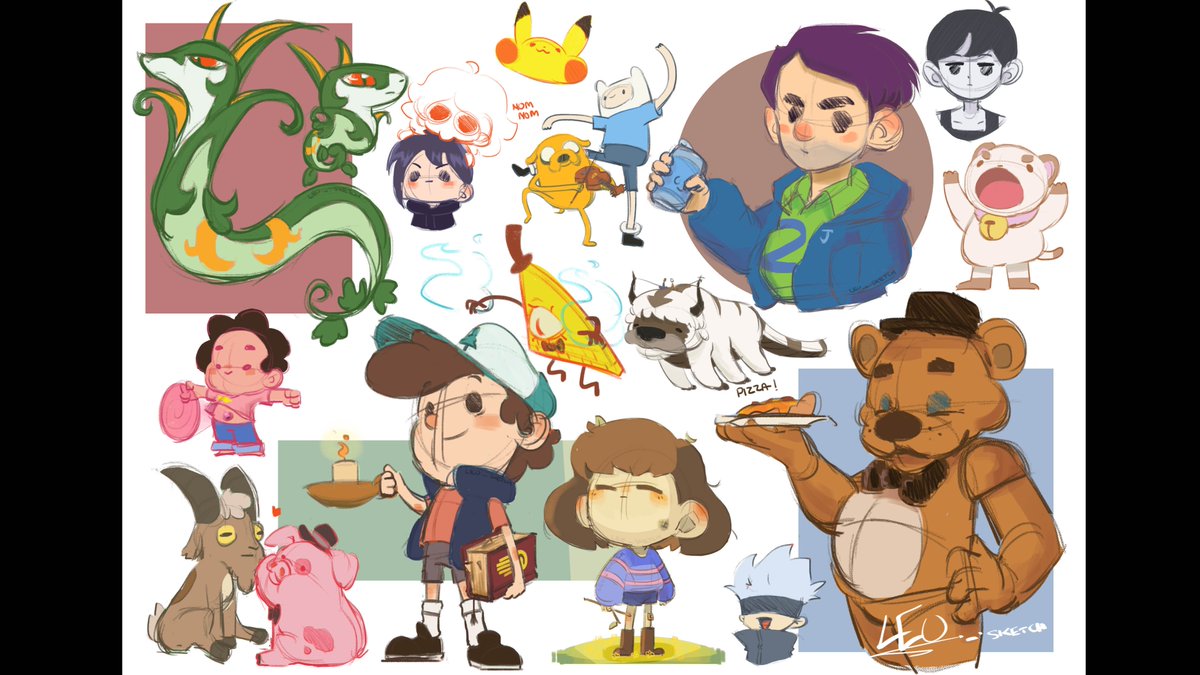 I thought I'd repost some of my artwork from Instagram to here. Here is just a ton of sketches from every media I swallow from. A few of them were from my friend's requests.