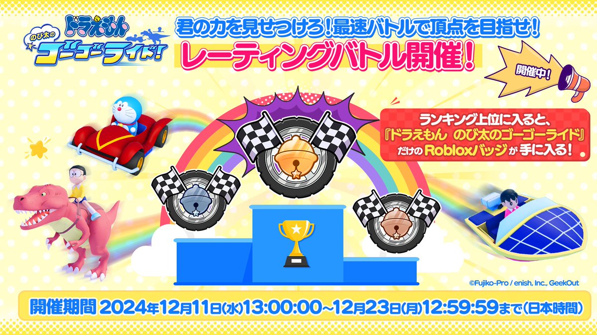 ドラえもん のび太のゴーゴーライド!【公式】 tweet media