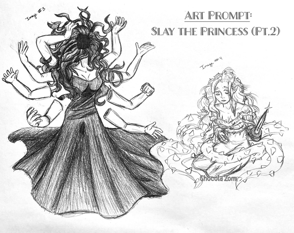I drew some rough sketches of random art prompts my brother gave me. First prompt: Slay the Princess Pt. 2👑🗡️✨
#Slaytheprincess #slaytheprincessfanart #illustration #fanart #sketchart