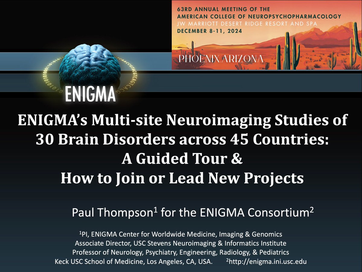 PTenigma's tweet image. COME JOIN US in Phoenix tomorrow @ 1pm for ACNP’s “Teaching Day - Big Data: Access, Tools, Applications” #ACNP2024 featuring Damien Fair + Helen Mayberg (+me if I get to Phoenix in time !!!)