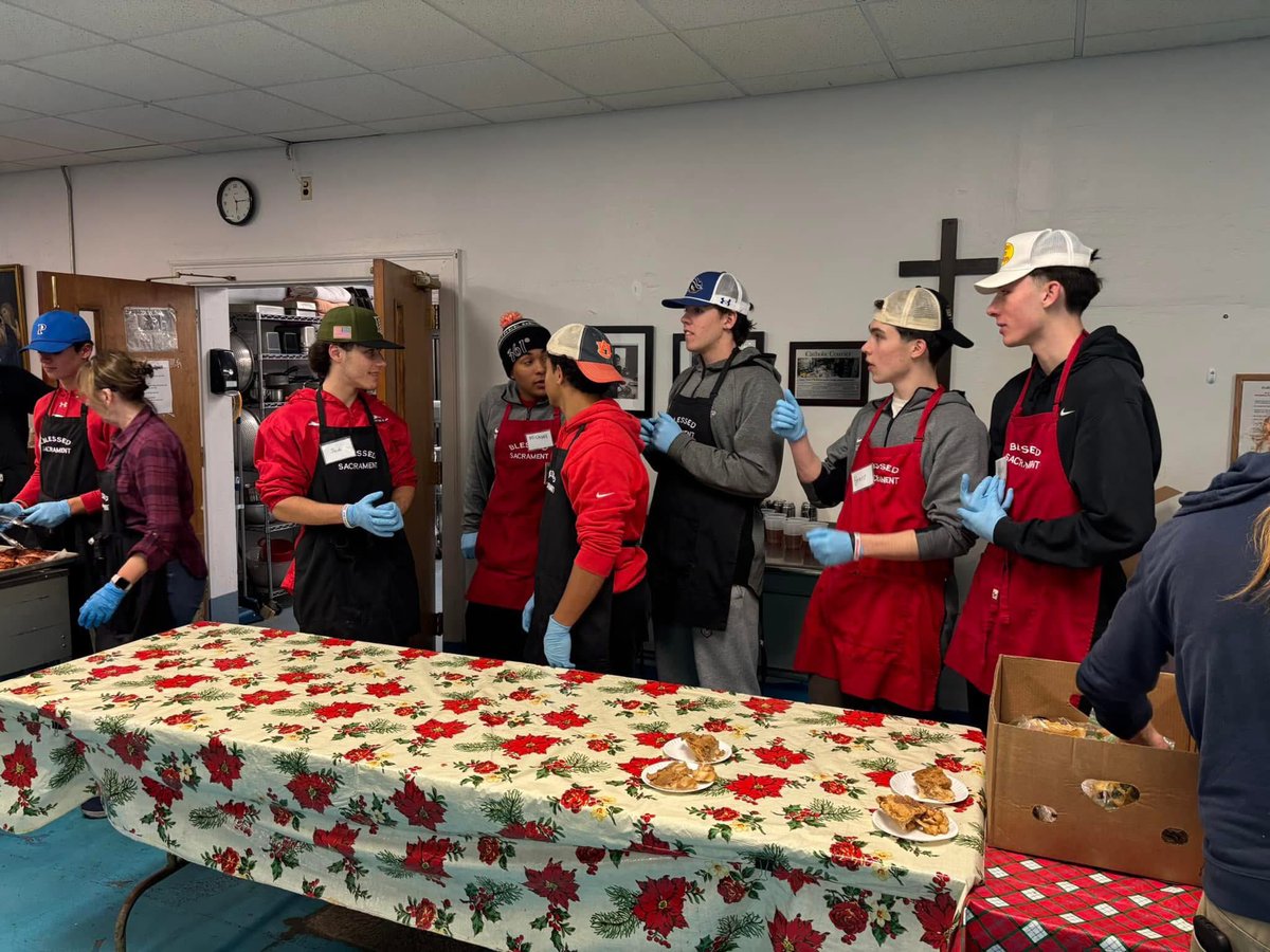 Before we get back to games the boys gave back to the community volunteering at The Blessed Sacrament Church Supper Program! #Attitude
