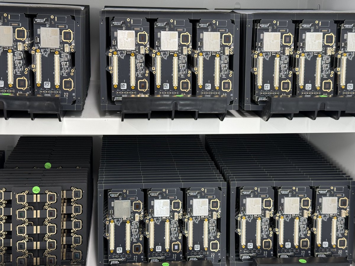 comma_ai's tweet photo. comma factory’s running at 100% to build stock back up after the Black Friday sale. Apparently the sale price was too good. https://t.co/7lsrqkfA4I