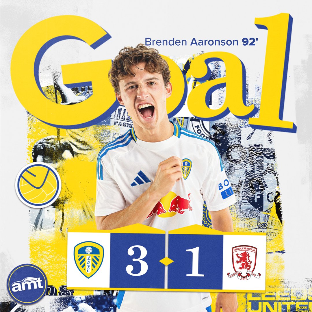 LUFCJapanWhites's tweet photo. ゴーーーーーーール!!!!!!!🤍💛💙
田中碧のボール奪取を起点に、そのまま走り込んできた田中碧の得点…とはならずも、冷静にパスを選択し、アーロンソンが難なくゴールへと流し込みました!!!
田中碧、リーズでの初アシストです!
90+2分
⚪リーズ 3-1 ミドルズブラ🔴
#LUFC #LEEMID https://t.co/xZxz7v0MsP