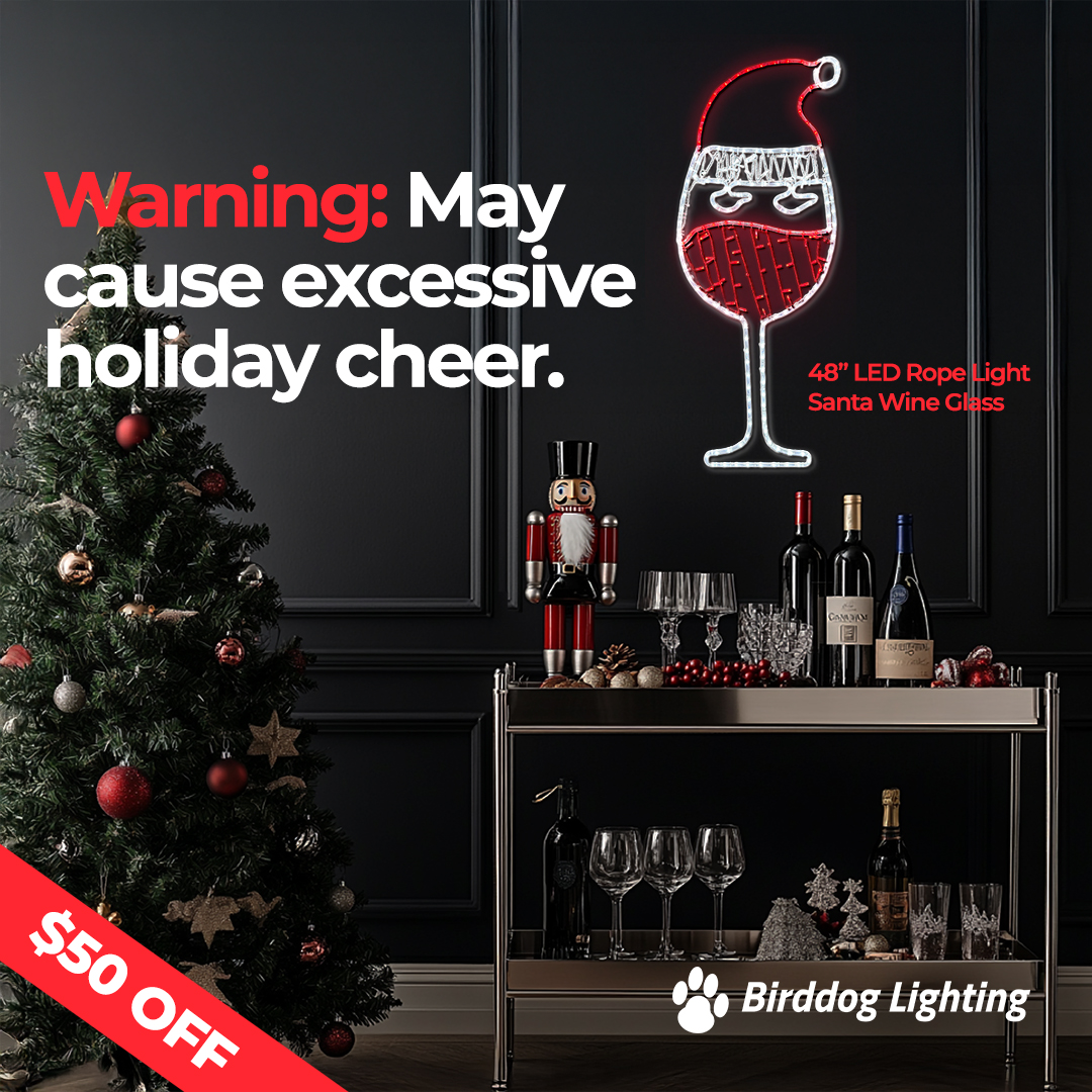 BirddogLighting's tweet image. 🎄 brd.dog/LEDBarSigns 🎄 Deck your bar with our 48" LED Rope Light Santa Wine Glass and Beer Mug! Big, bright, and $50 off through 12/15. Light up your holiday spirits and save! 🍷🍺
#HolidayBarDeco #LEDSigns #BarCartUpgrade #BirddogLighting