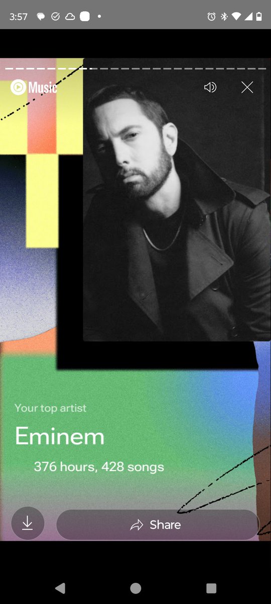 Brandon53840472's tweet photo. Not sure why this isn't showing up on "X" but even if it is, who cares I'm sharing again 😂🤣 recap from YouTube music and results show my #1 listen is your's truly @Eminem https://t.co/n7BO5vLTat
