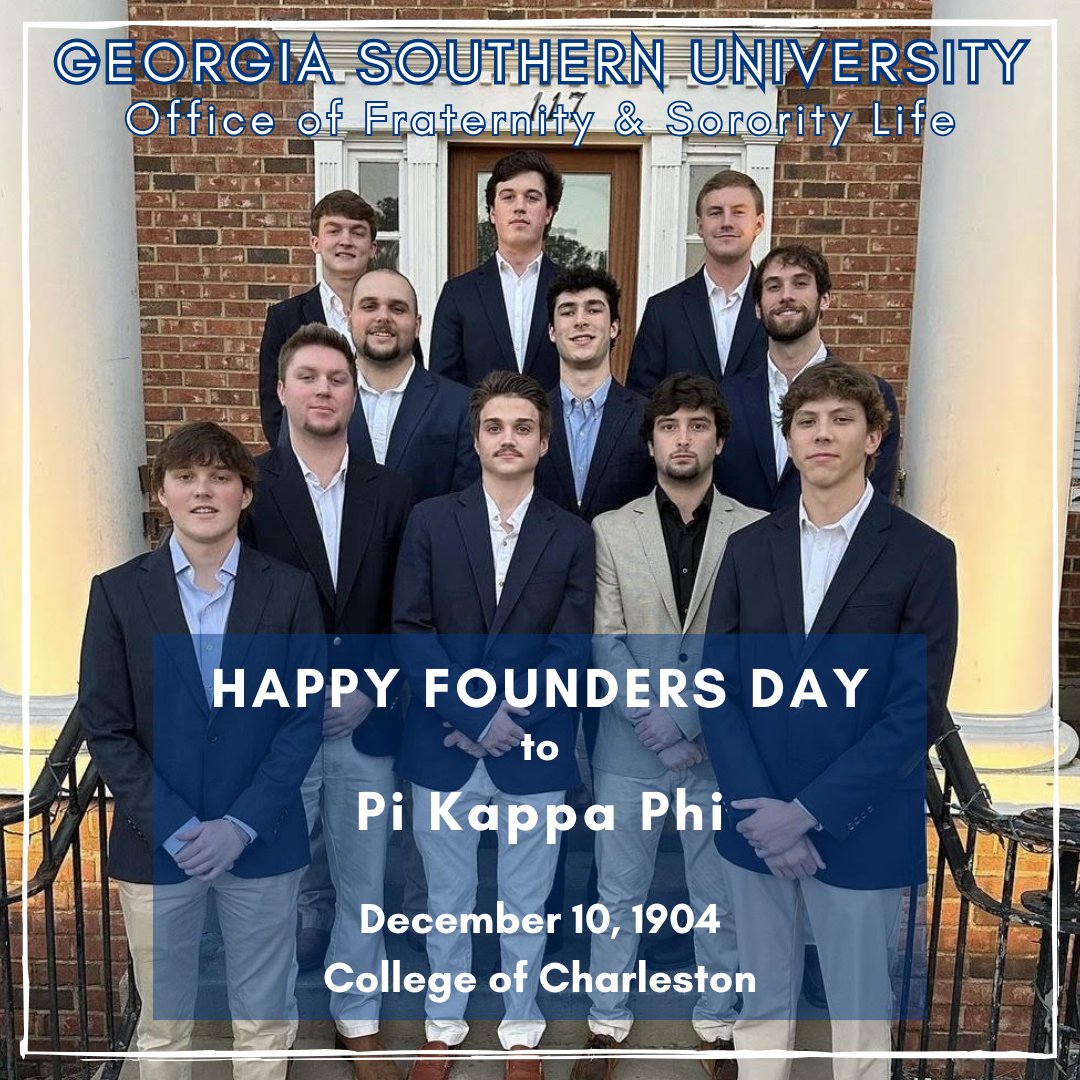Happy Founders Day to the men of Pi Kappa Phi!⁠
⁠
#GSFSL #GSU #EagleNation #GS #StatesboroCampus #PiKappaPhi
104w
