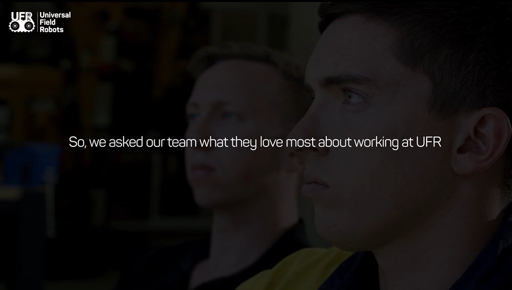 Universal Field Robots (@ufrobots) on Twitter photo 📹🧑🤝🧑 Want to learn what our #team loves most about working at <a href="/UFRobots/">Universal Field Robots</a>? Watch our #culture #video to hear from cool people doing cool things > youtube.com/watch?v=dDFgbJ… including:
🌟 Kate Dunne,
🌟 Nish Purssey,
🌟 Daniel Duskovic,
🌟 Kerry Doherty, and
🌟 Blake Bonney 📹🧑🤝🧑 Want to learn what our #team loves most about working at <a href="/UFRobots/">Universal Field Robots</a>? Watch our #culture #video to hear from cool people doing cool things > youtube.com/watch?v=dDFgbJ… including:
🌟 Kate Dunne,
🌟 Nish Purssey,
🌟 Daniel Duskovic,
🌟 Kerry Doherty, and
🌟 Blake Bonney