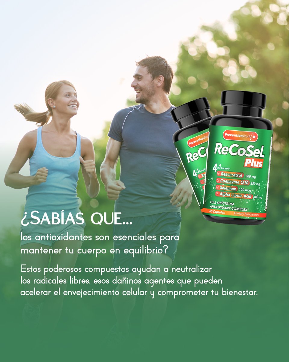 recosel's tweet photo. Incorporar antioxidantes en tu dieta no solo favorece tu sistema inmunológico, sino que también promueve una piel radiante y protege tus órganos vitales💖¡No subestimes el poder de los antioxidantes! 💪 Tu cuerpo te lo agradecerá💚 https://t.co/J80aN7SqrI