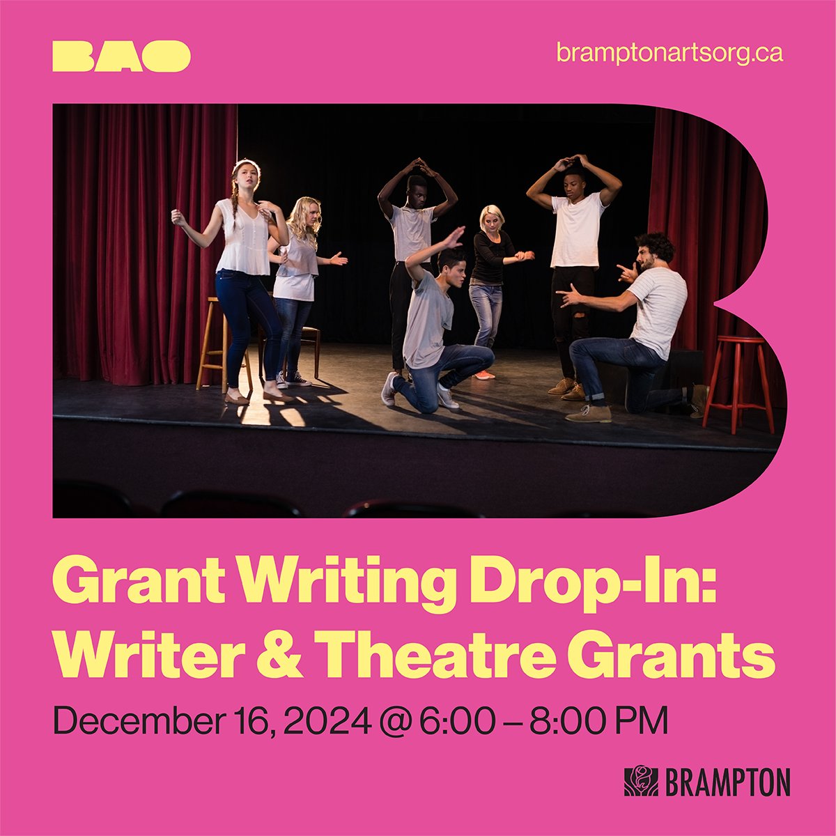 Brampton Arts Organization (@baobrampton) on Twitter photo The next session of the Grant Writing Drop-In Workshop series will focus on Grants for Writers and Theatre Artists! 
Free registration …t-writing-dropin-series.eventbrite.ca/?aff=BAOtwitter 
#Brampton #BramptonArtist The next session of the Grant Writing Drop-In Workshop series will focus on Grants for Writers and Theatre Artists! 
Free registration …t-writing-dropin-series.eventbrite.ca/?aff=BAOtwitter 
#Brampton #BramptonArtist