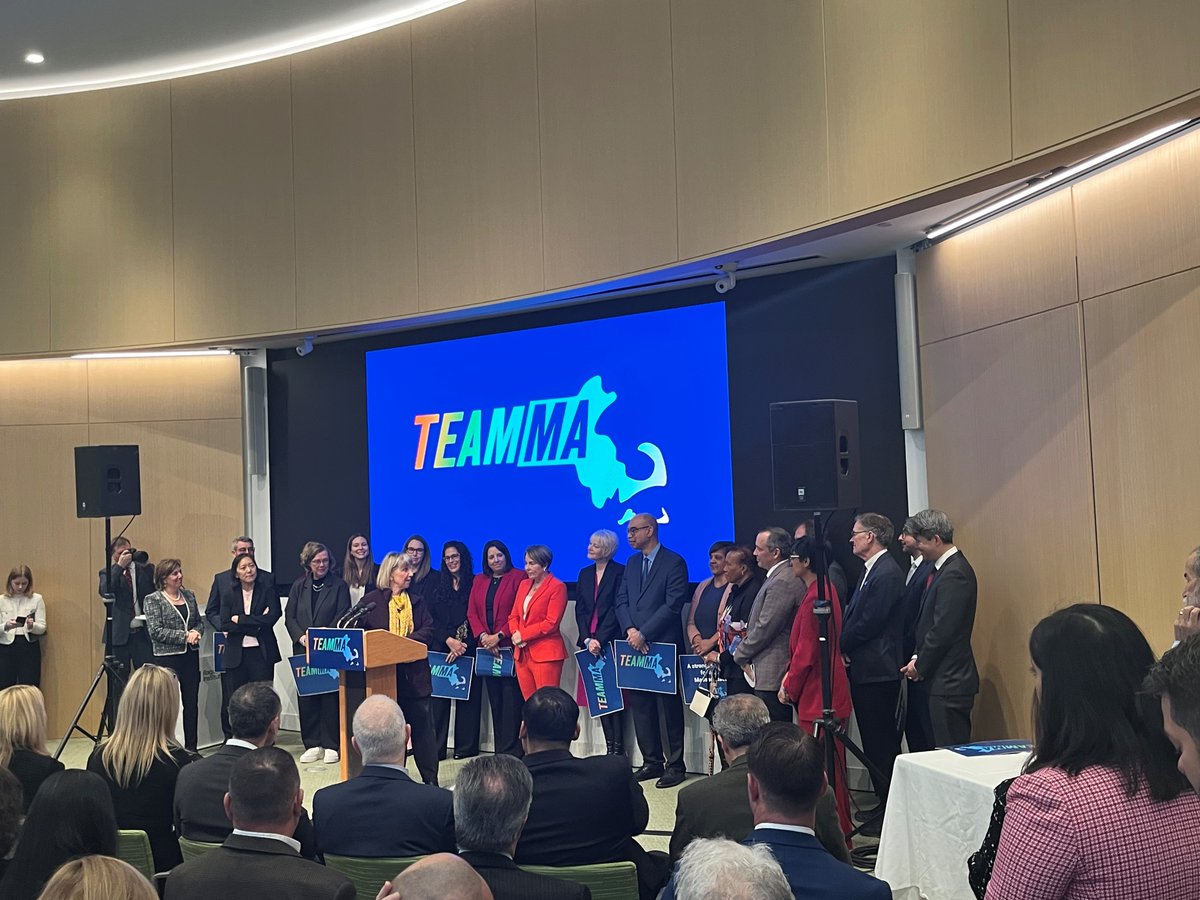 MassDev's tweet photo. We were glad to join #TeamMA this morning to celebrate the signing of the #MassLeadsAct! This legislation makes key investments to grow our economy &amp; position our state for success. https://t.co/bUCmpSNccK