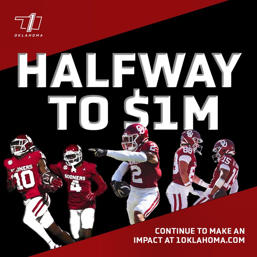 We’ve hit the halfway point in our $1 million matching challenge! With the 12/31 deadline nearing, now’s the time to make an impact. Visit 1oklahoma.com to get involved &amp; help us reach our goal. Together, we can make a championship-level difference!

#1Oklahoma