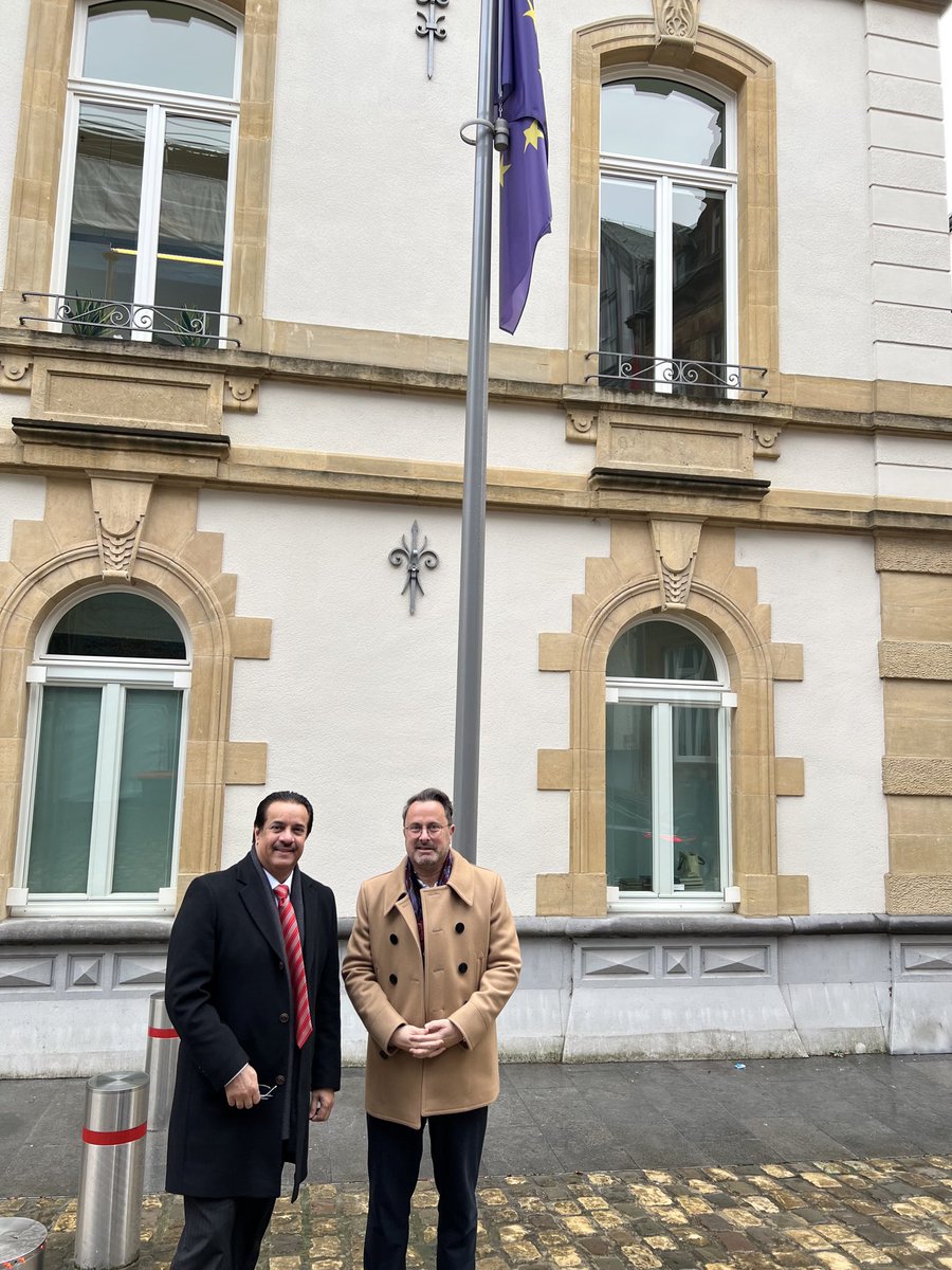 I was very pleased to meet His Excellency Xavier Bettel the Minister of Foreign Affairs and Foreign Trade during my visit to the Grand Duchy of Luxembourg to attend a farewell reception at the Ministry of Foreign Affairs. It was a pleasure to work with you, Your Excellency, to