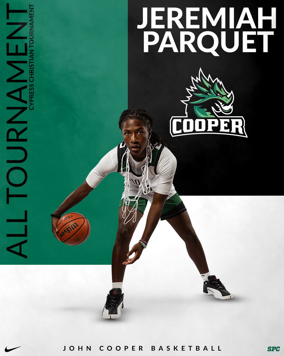 Congratulations to John Cooper senior, Jeremiah Parquet for being named All- Tournament at Cypress Christian.