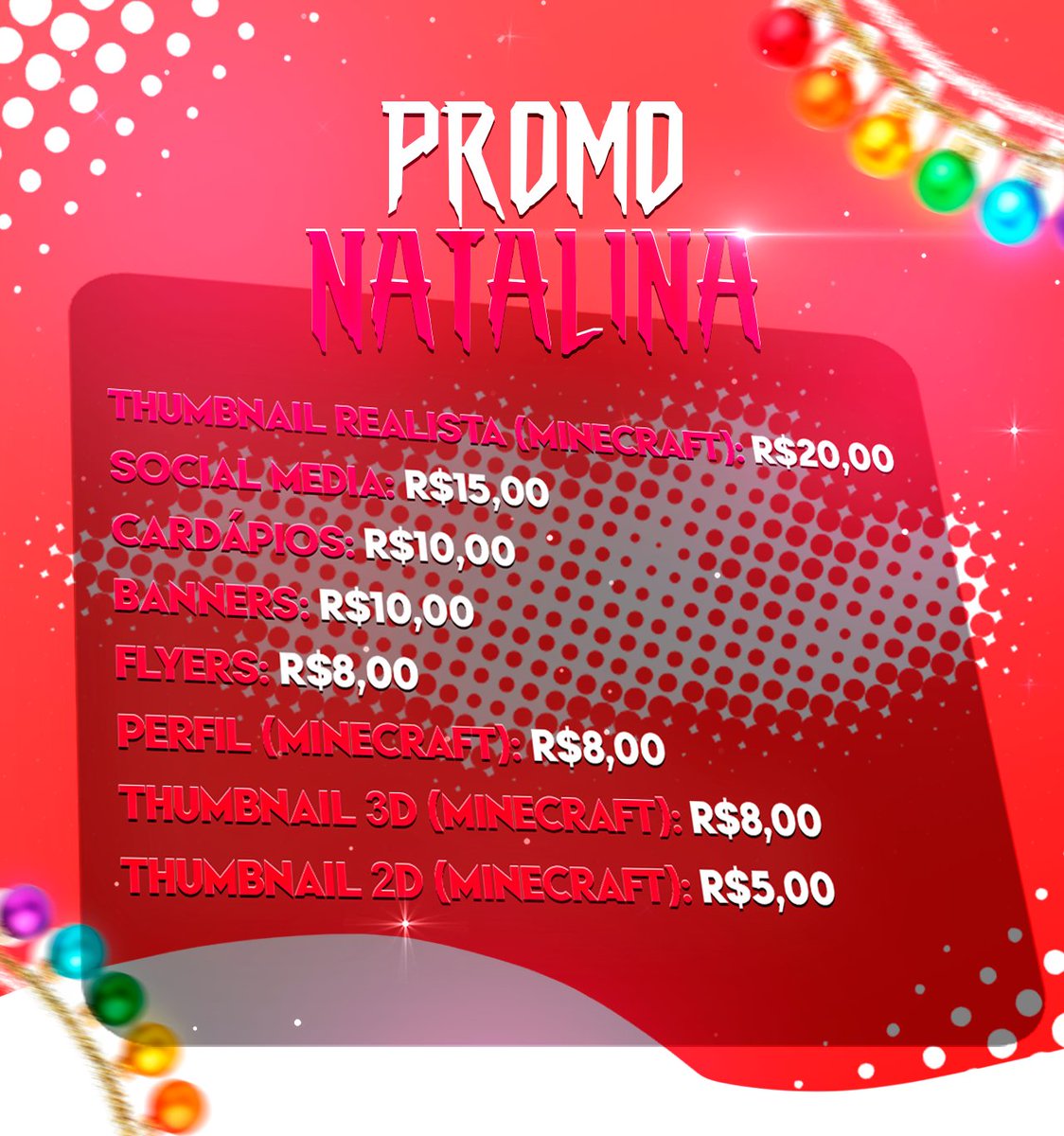 Promo de natal disponível até a data 28/12!!
Dm aberta, garanta já sua arte! 🎨
