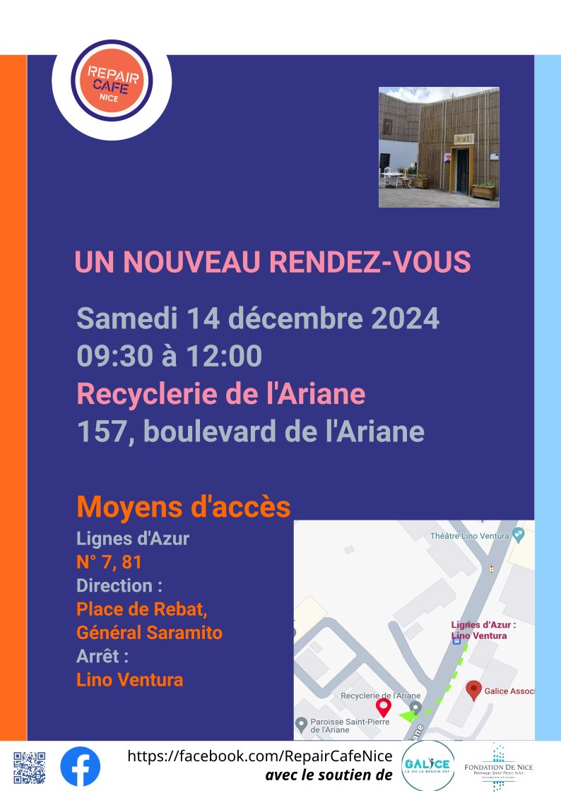 Prochain RDV à la Recyclerie de l'Ariane