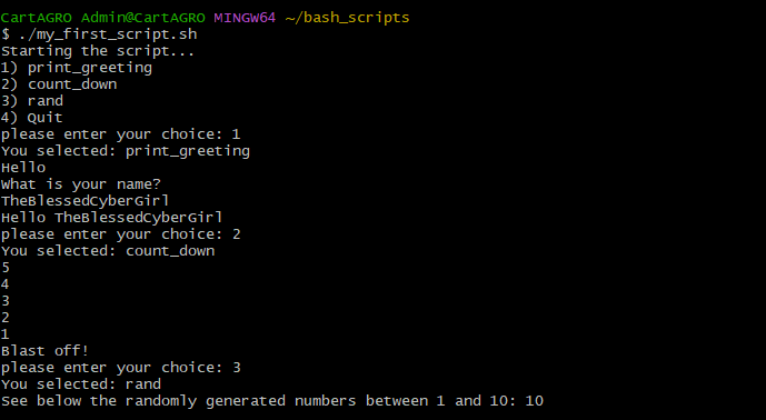 Ade_leyee's tweet image. @jay_hunts @segoslavia @akintunero @OnijeC
Day 71
#100DaysOfCyberSecurity
Day 7
#30DaysOfBashScripting
I had a lot of &quot;aha&quot; moments today. I kept saying, &quot;Oh, I see,&quot; every time I spotted an error that stopped my script from running 😂.  I guess I&apos;m getting better at it 😊.