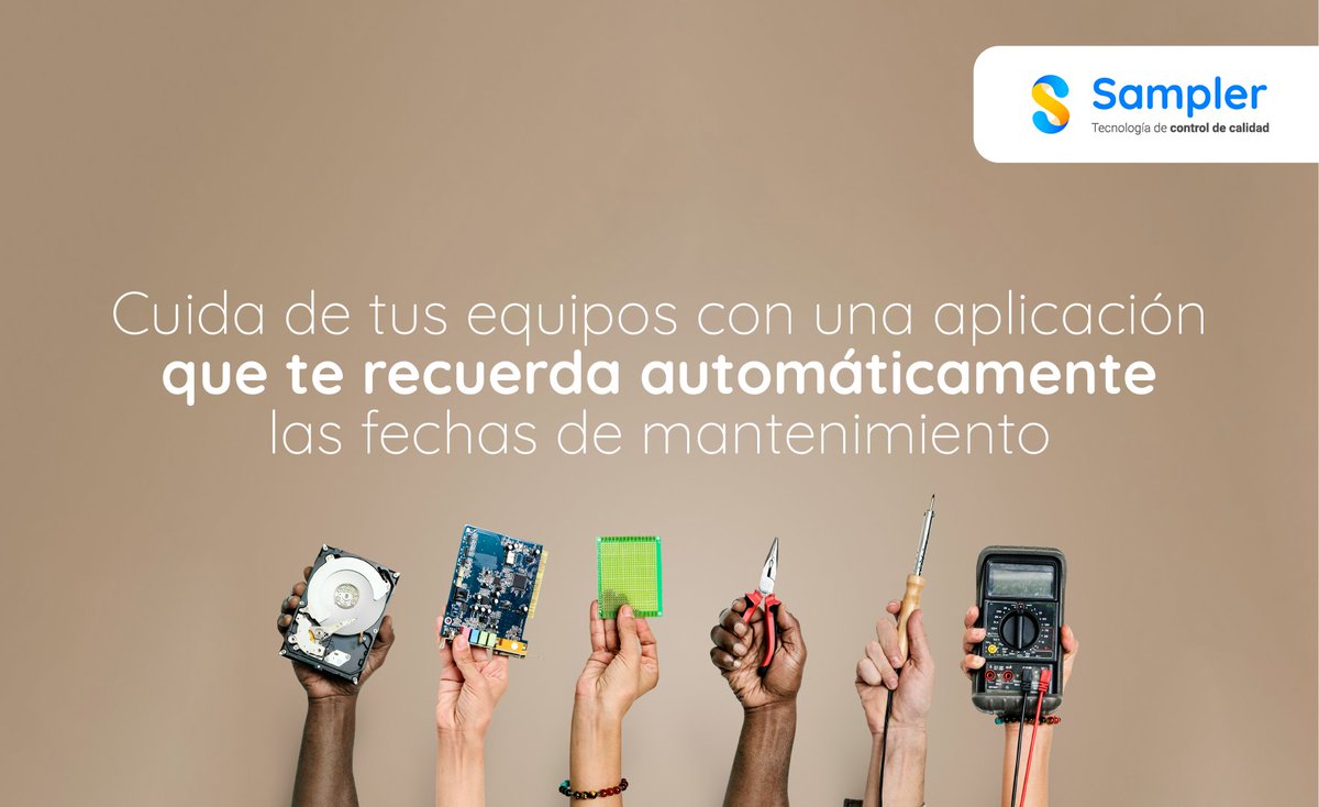 sampler_co's tweet photo. Preserva el estado de los equipos de tu #Laboratoio con una aplicación que automatiza todos los pasos para el #Mantenimiento con #AlarmasPersonalizables https://t.co/pVoiljOAEh