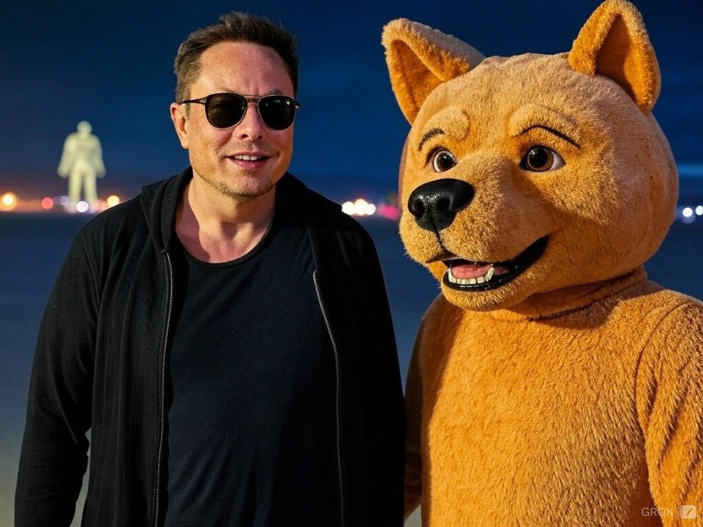 530bobby's tweet photo. @cb_doge Elon and doge at burning man lol https://t.co/MhYzxouebU