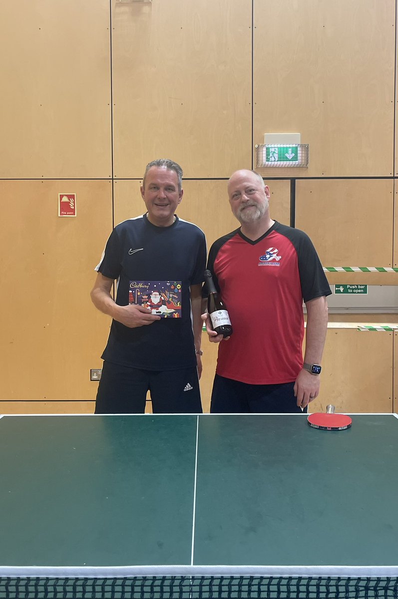 IrvineTTClub's tweet photo. Christmas Banded Comp tonight at the Portal 🏓🎄🍫
Well done to everyone who took part and to the winners  🏆

B1 
Winner - Ian MacP
R-Up - Norman K

B2 
Winner - Charles B
R-Up - George P

B3 
Winner - Tony H
R-Up - Francisco T

B4 
Winner - Ross McK
R-Up - Shirley McK https://t.co/3rxFItEtA3