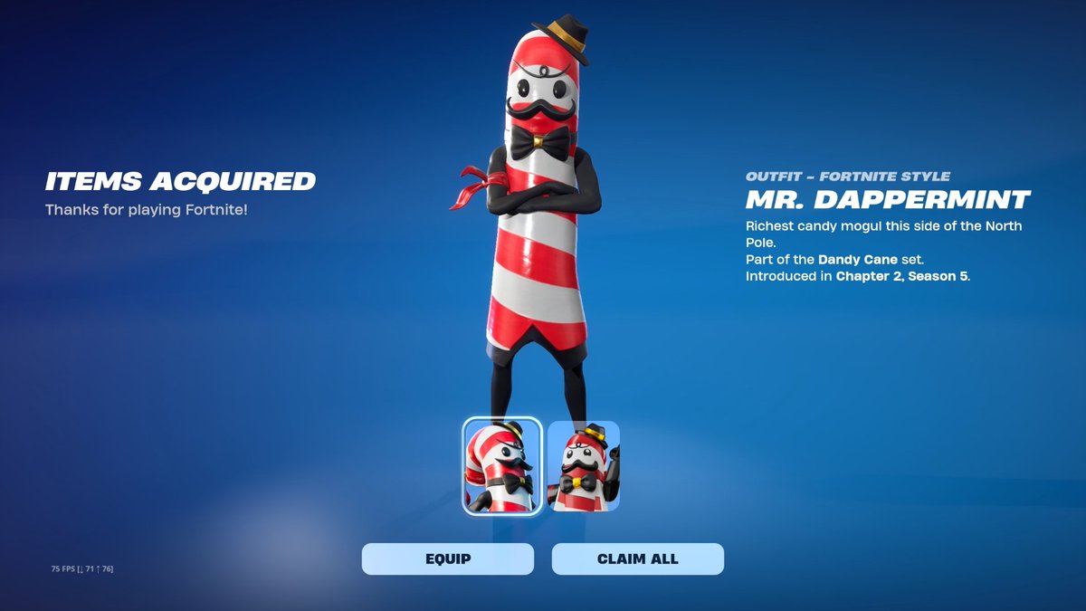 ShiinaBR's tweet photo. The FREE Mr. Dappermint skin is now available 👀

If you haven't already, you can get the skin for free by linking your Epic Games account to your LEGO account! https://t.co/2ksqyHAzg2