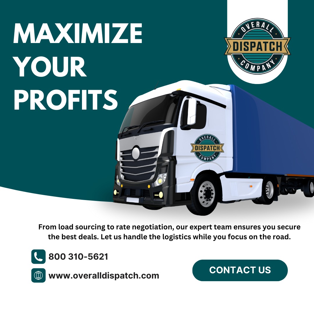 OverallDispatch's tweet image. MAXIMIZE YOUR PROFITS 💰✨ Let us handle your logistics with expert load sourcing and rate negotiation. Focus on the road while we secure the best deals for you! 🚛📈

📞 800 310-5621
🌐 overalldispatch.com

#LogisticsExperts #DispatchServices #MaximizeProfits