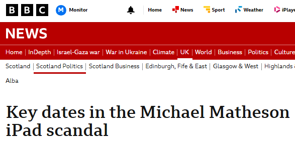 msm_monitor's tweet image. BBC Scotland has no template for dealing with the Scottish Labour councillors scandal. Take the Cammy Day story.

Examining timelines in such stories is BBC Scotland's normal practice. Complaints began in 2023. Police became involved months ago. Sarwar denies prior knowledge.