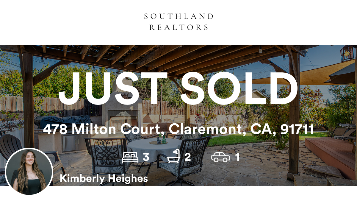 KimHeighes's tweet photo. 🛌 3 🛀 2 🚘 1
📍 478 Milton Court, Claremont, CA, 91711

My latest sale on RateMyAgent.
CA License 02227913
https://t.co/fyqNwyw7Dk

...
#ratemyagent #realestate #SOUTHLAND_REALTORS https://t.co/Vx7L1oqfUw