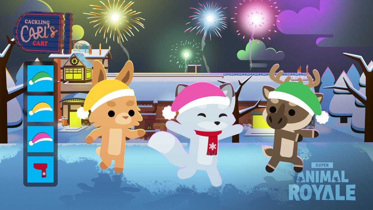 Carl has new Santa Hats in his Cart, perfect for Squads looking to match!

He also has a scarf that was probably stolen off someone’s snowman