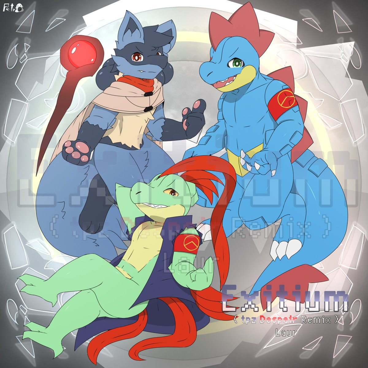 ( Fanart ) Leon the Lucario, Vagus the Feraligatr and Sly the Grovyle

#TalesOfElysium Comic Belong <a href="/HaychelDA/">Haychel ʕ •ᴥ•ʔ</a> and Sly 
( #pokemon )
