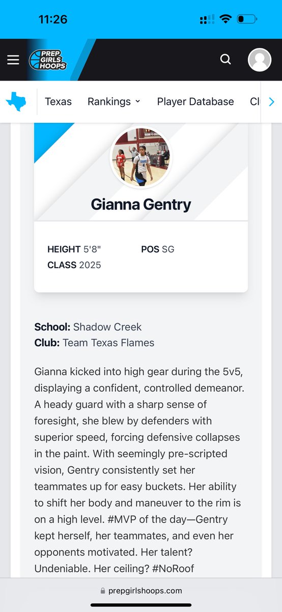 Thank you <a href="/girlzprepreport/">Girlz Prep Report</a> <a href="/ShadowCreekHS/">Shadow Creek HS</a>