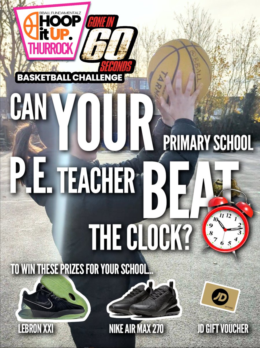 BBFundamentalz's tweet photo. The competition is hotting up!  Can your primary school teacher beat the clock?

Pupils from the winning school will be able to raffle  these fantastic prizes🤩

Raffle proceeds donated to a local #Thurrock #charity

#GoneIn60Seconds
#HOOPitUPThurrock #HOOPitUP #BBALLFUNDAMENTALZ https://t.co/COJPVemtQu