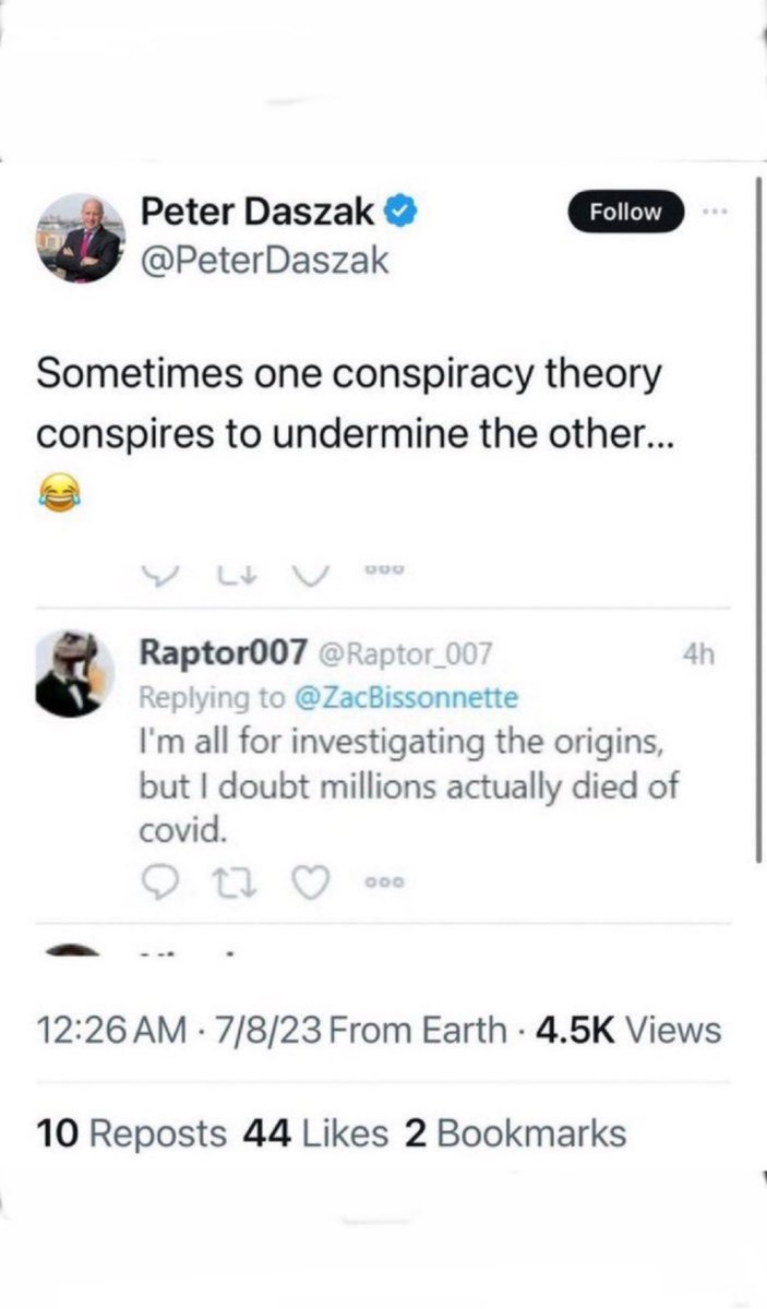 carl_jurassic's tweet image. Daszak approves of the alibi you’re creating for him!

#FreeDaszak
#ProjectPanda