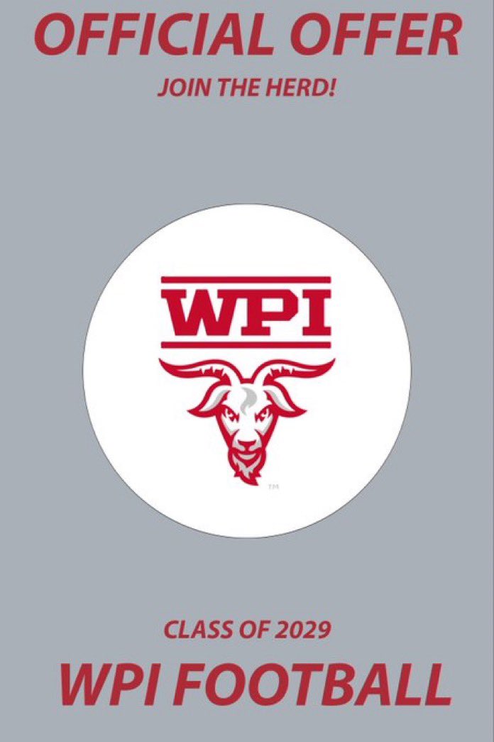 samdamico45's tweet photo. Thank you @WPIFootball,  @CoachBehonick, @CoachMKellyWPI for the campus visit and the offer to play college football at WPI. https://t.co/0fYLEEVEZD