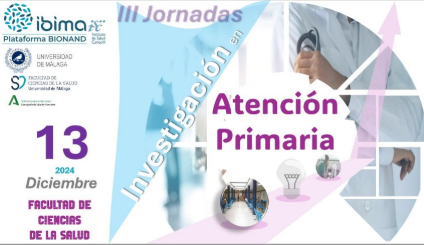 Jose Miguel Morales Asencio (@jmmasencio) on Twitter photo Sólo faltan 3 días para las III Jornadas de Investigación en Atención Primaria de <a href="/_ibima/">IBIMA Plataforma BIONAND</a> en <a href="/CCSaludUMA/">Facultad Ciencias de la Salud</a> <a href="/InfoUMA/">Universidad de Málaga</a>. Consulta el Programa(u.uma.es/fKl/) e inscríbete: u.uma.es/fKk/. Nos vemos este viernes en la Facultad de Ciencias de la Salud de la UMA! Sólo faltan 3 días para las III Jornadas de Investigación en Atención Primaria de <a href="/_ibima/">IBIMA Plataforma BIONAND</a> en <a href="/CCSaludUMA/">Facultad Ciencias de la Salud</a> <a href="/InfoUMA/">Universidad de Málaga</a>. Consulta el Programa(u.uma.es/fKl/) e inscríbete: u.uma.es/fKk/. Nos vemos este viernes en la Facultad de Ciencias de la Salud de la UMA!