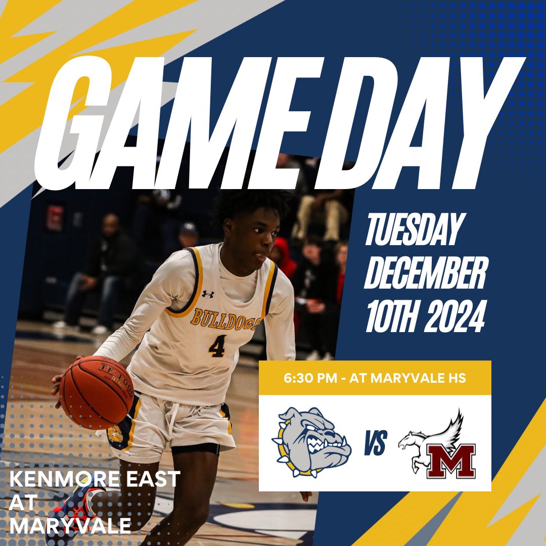 🚨🏀🚨GAME DAY🚨🏀🚨 

Bulldogs look to bounce back from Friday’s loss, hitting the road for their first #BusinessTrip of the season❕

🆚Maryvale
⏰JV 5:00/V 6:30 pm
#FightLikeaDAWG #EverythingMatters

<a href="/KenTonAthletics/">Ken-Ton Health, Physical Education, & Athletics</a>  <a href="/WNYAthletics/">WNY Athletics</a> <a href="/wnyhoopmania/">wnyhoopmania</a> <a href="/centercourt42/">🏀centercourt🏀</a> <a href="/WNYVarsityBBall/">WNY Boy’s Varsity B-Ball</a>