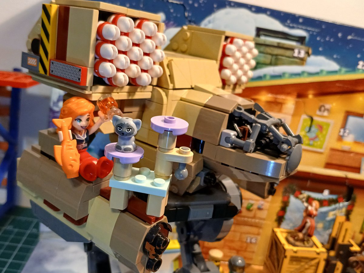 HelixVindictus's tweet photo. #LegoFriends Advent Calendar 2024, Day 9: A happy kitty... and a Madcat! A cute little cat tree build, with a lucky kitten and a... big-ass nasty-smelling fish? Oh no... not again...! #Lego #IcePlanet #MommyHelix #BattleTech #MechWarrior #FASAcorporation #TheFishIncident https://t.co/NxP6DWvI1X