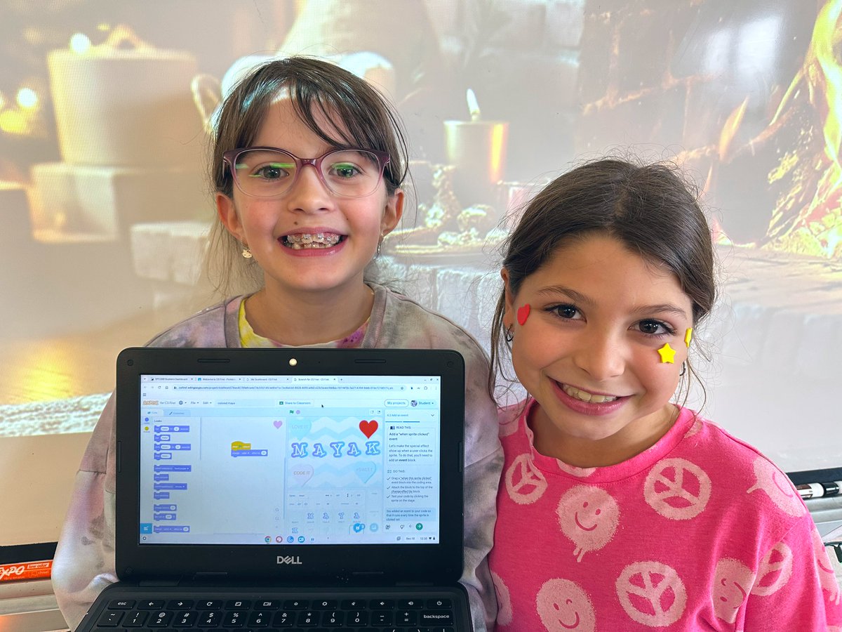 MsNYarra's tweet image. 🤖 #HourOfCode: CSEd Week! Day 2️⃣: adding different effects to personalize our names. I showed Gr. 3s my sample code &amp;amp; hoped it inspired them 2 make theirs “more sigma”😅.. this is what they came up w/! Not bad for 8 years old!🧑🏻‍💻#STEM #CsFirst #Makerspace #coding @LOGICSAcademy