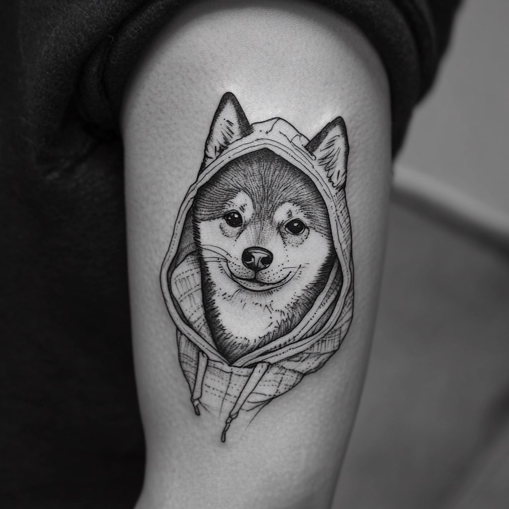 If $DOG hits a $1 Billion Market Cap in the next 24 hours OR this tweet gets 1000 reposts, I'm committing to this tattoo! 🚀🐶 #DOGgotoTheMoon