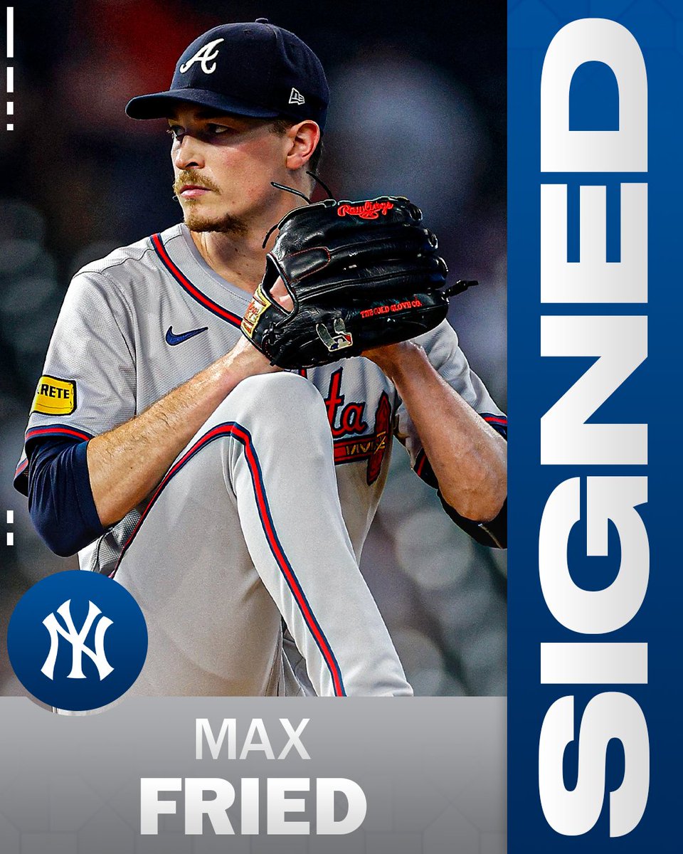 MLBNetwork's tweet photo. BREAKING: Yankees, LHP Max Fried are reportedly in agreement on an 8-year deal. https://t.co/zvpdVu0qst