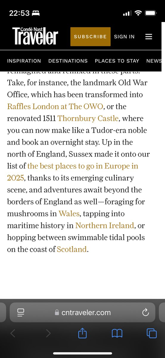 natashatrewman's tweet photo. Bit embarrassing @cntraveller. Where is Sussex?? https://t.co/Jsqt8I8ufx