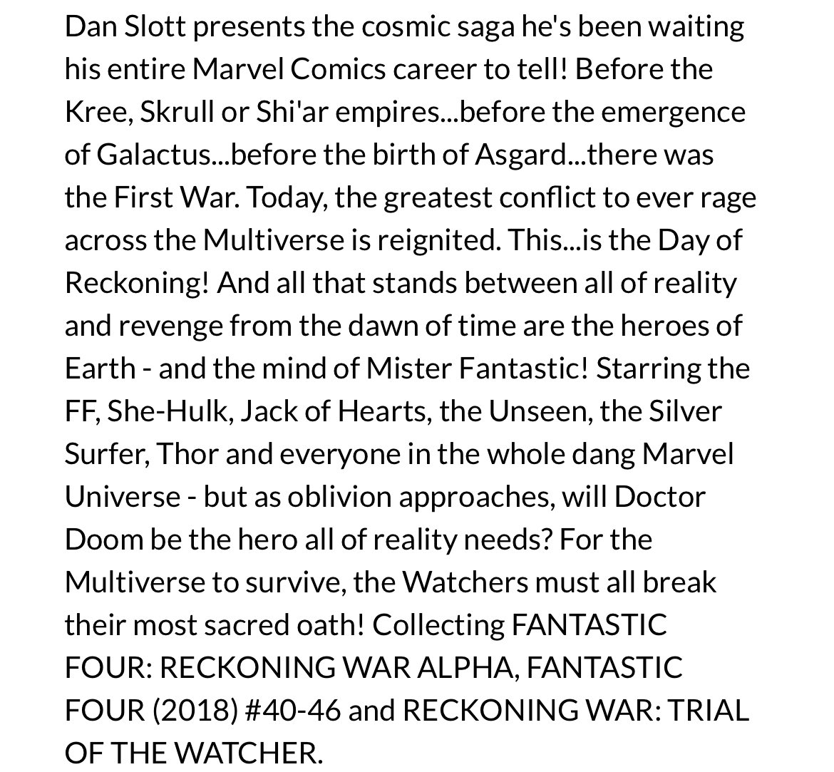 dano_cosmic's tweet photo. New ✨#MarvelCosmic✨ #comics this week for #NCBD (12/11/24)
✨
Fantastic Four: Reckoning War HC
✨
W-#DanSlott,A-#CarlosPachecho/#RachelStott/#JavierRodriguez, cover by #CAFU
✨
#FantasticFour #Uatu #Watcher #SilverSurfer #Galactus #Marvel #MarvelComics https://t.co/sEBtINvvZ7