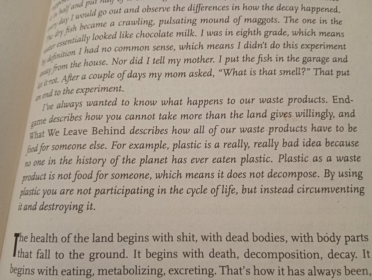 lilfluffycloud5's tweet photo. By using plastic you are not participating in the cycle of life, but instead circumventing and destroying it. 

- Derrick Jensen
- What We Leave Behind
- 2009, Seven Stories Press https://t.co/MzDW4Ru22v