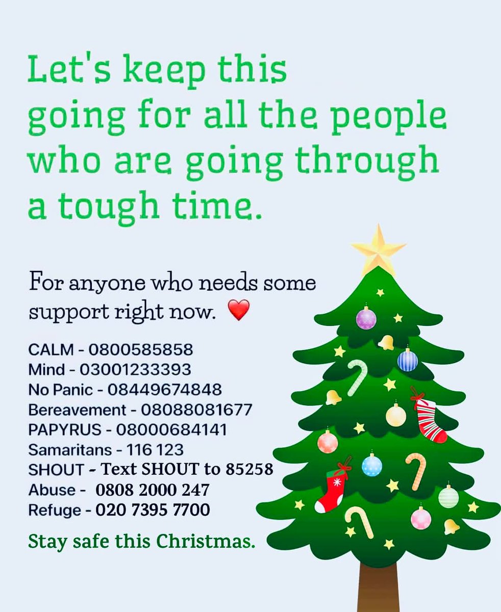 For anyone who needs support over the festive season x