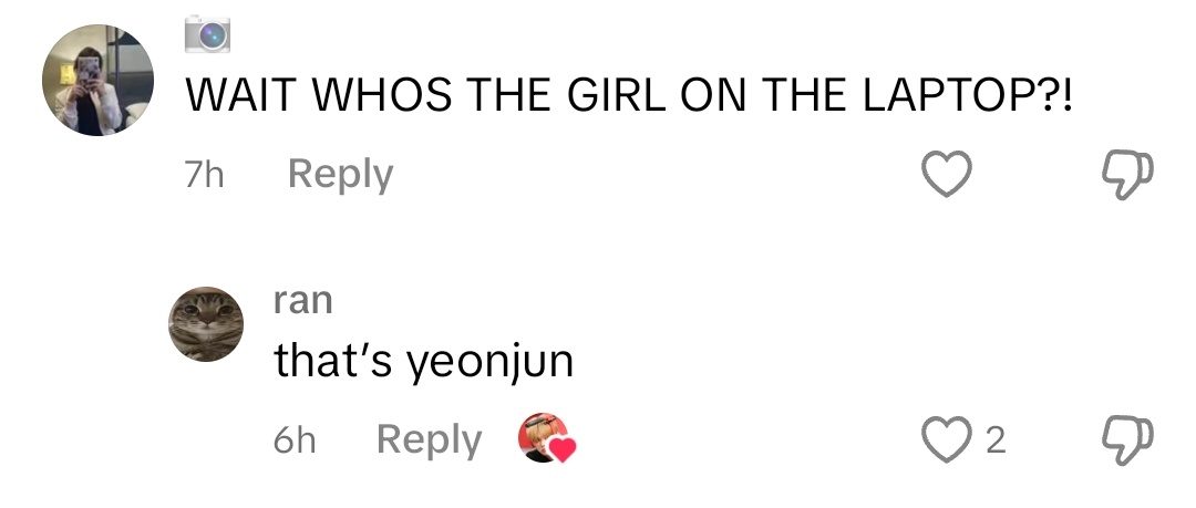 xuxiro11's tweet photo. Yes jvnnie is the baby girl on the laptop https://t.co/lbV809dfjW