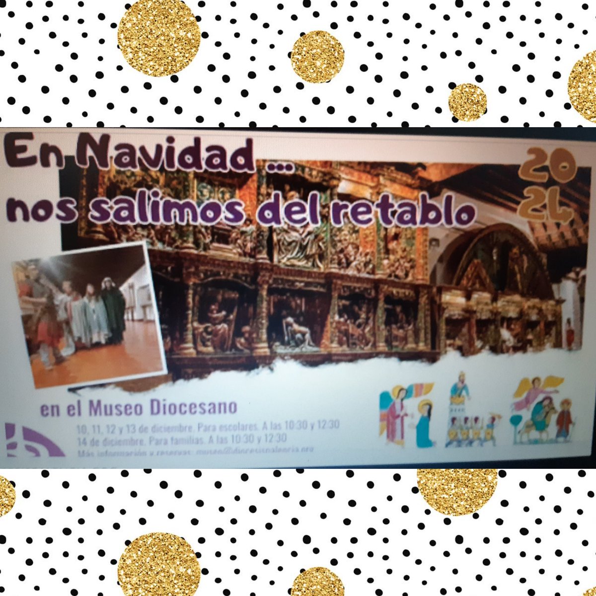 Esta semana desde el <a href="/museo/">museo la juntada</a> diocesano y la <a href="/DdEPalencia/">Delegación de Enseñanza Diócesis de Palencia</a> repetimos por segundo año consecutivo con  la actividad: " En  Navidad nos salimos del retablo". Dando a conocer el Patrimonio que conservamos, desde el Retablo .Esperamos que sea de vuestro agrado. ¡¡A disfrutarlo!!