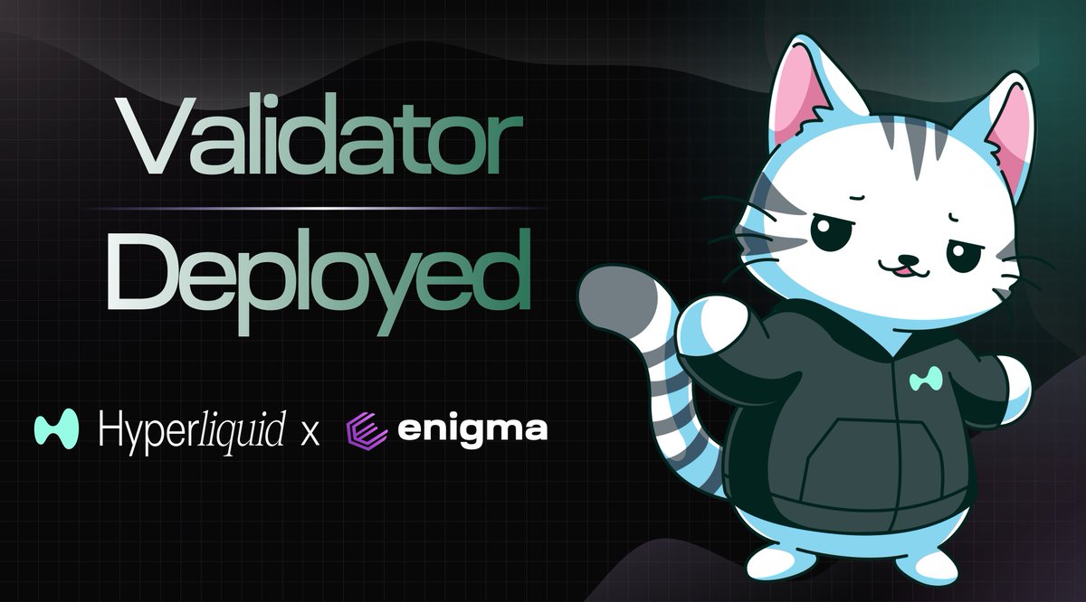 gmeow, Enigma is now validating @HyperliquidX Testnet ! With the upcoming  launch of HyperEVM and $HYPE staking, Enigma is dedicated to supporting  Hyperliquid, ensuring top-tier performance, trust, and reliability. Our  public RPC :